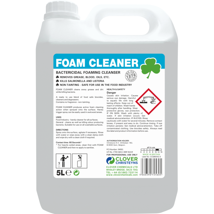 Clover Chemicals Foam Cleaner - Bactericidal Foaming Cleaner  (219)